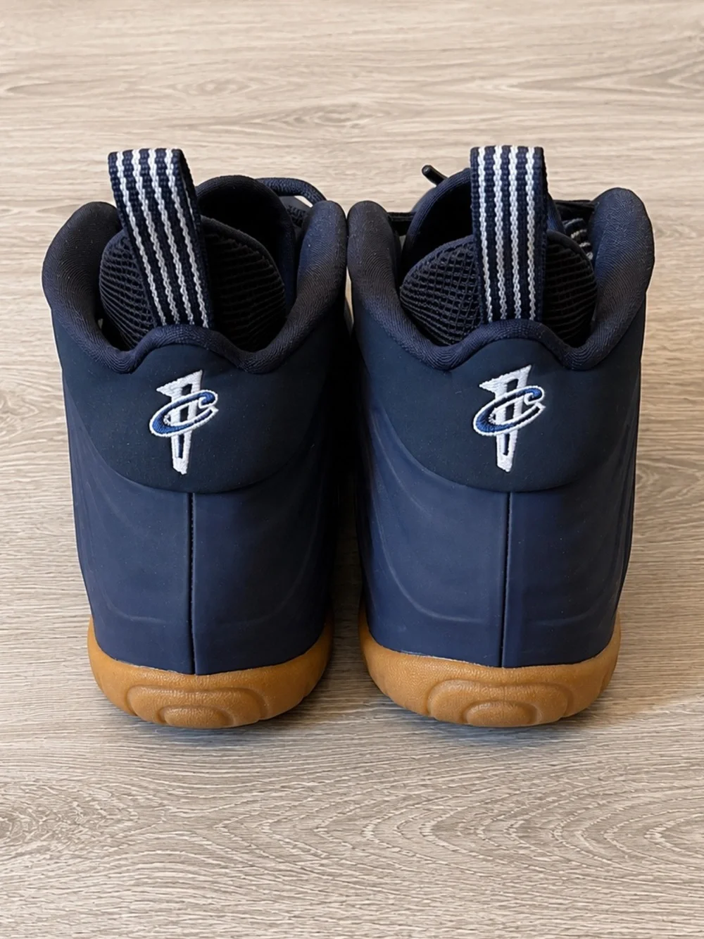Nike Air Foamposite One Obsidian Gum Navy Blue Sneakers Youth 7Y